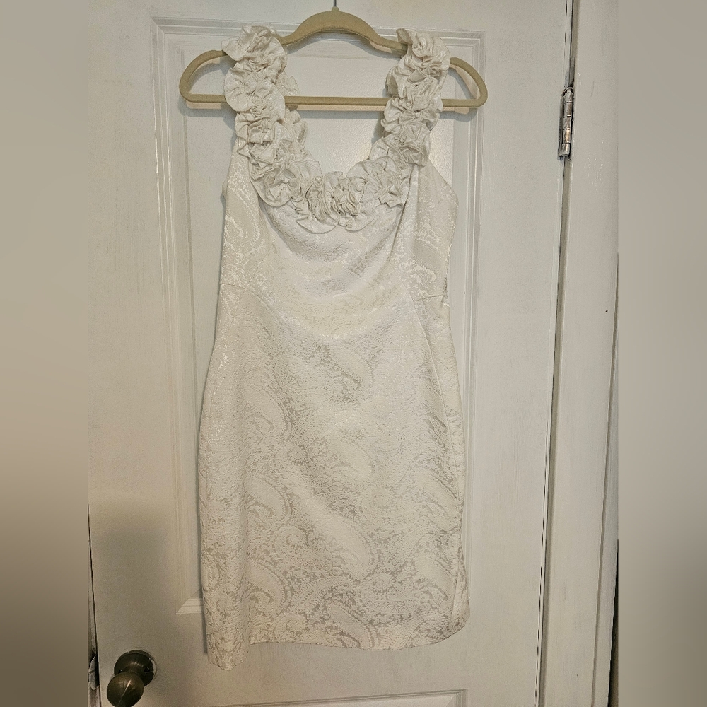 White House Black Market, Size 4, Off White Dress